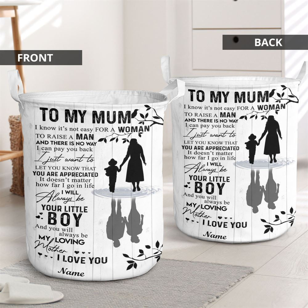 Mother's Day Laundry Basket, It Not Easy From Son Laundry Basket, Mother's Day Gift, Storage Basket For Mom