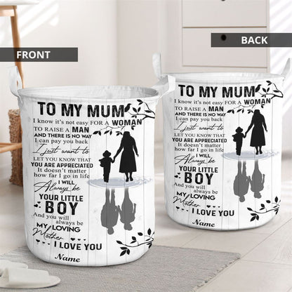 Mother's Day Laundry Basket, It Not Easy From Son Laundry Basket, Mother's Day Gift, Storage Basket For Mom