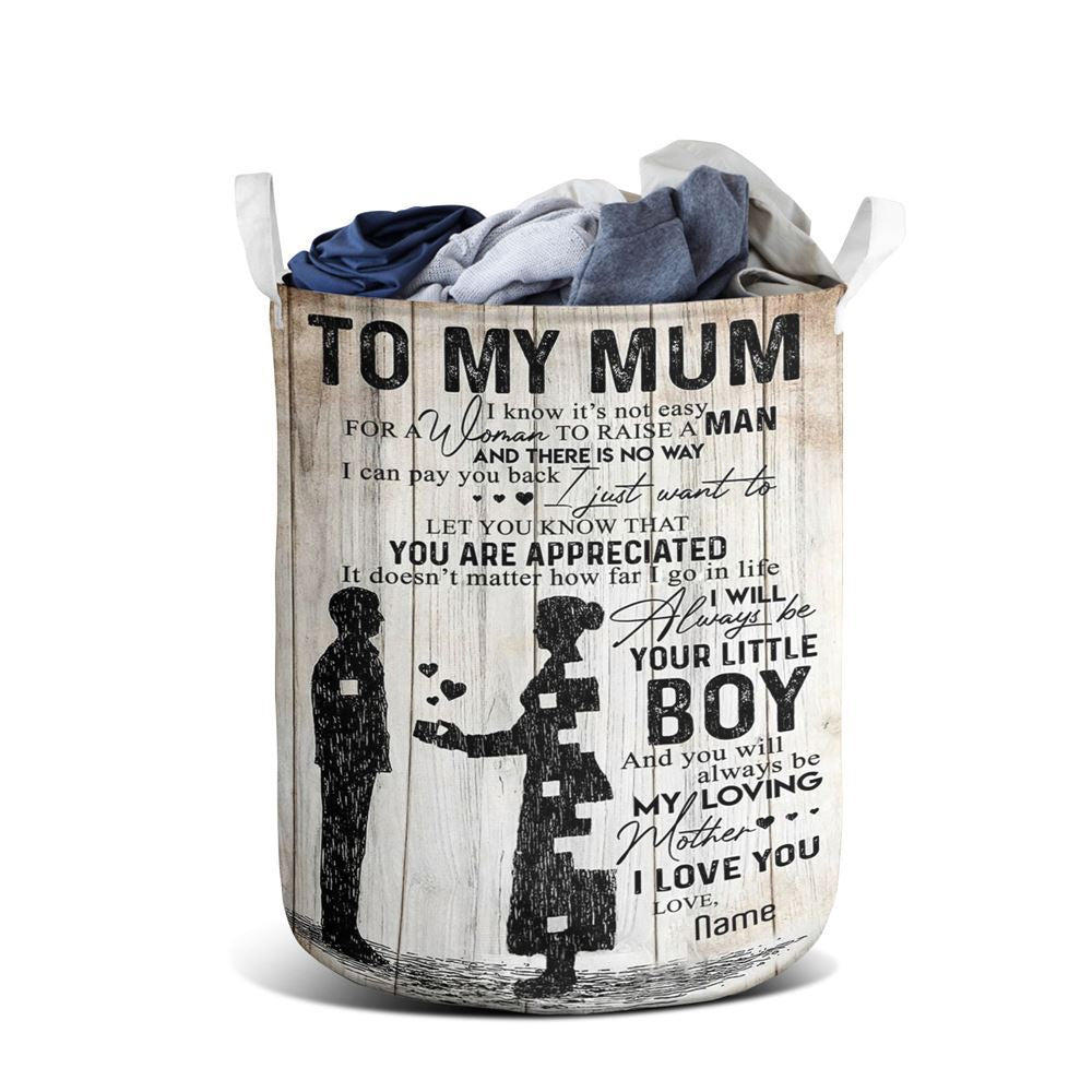 Mother's Day Laundry Basket, It'S Not Easy From Son To Mum Laundry Basket, Mother's Day Gift, Storage Basket For Mom
