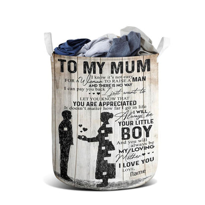 Mother's Day Laundry Basket, It'S Not Easy From Son To Mum Laundry Basket, Mother's Day Gift, Storage Basket For Mom
