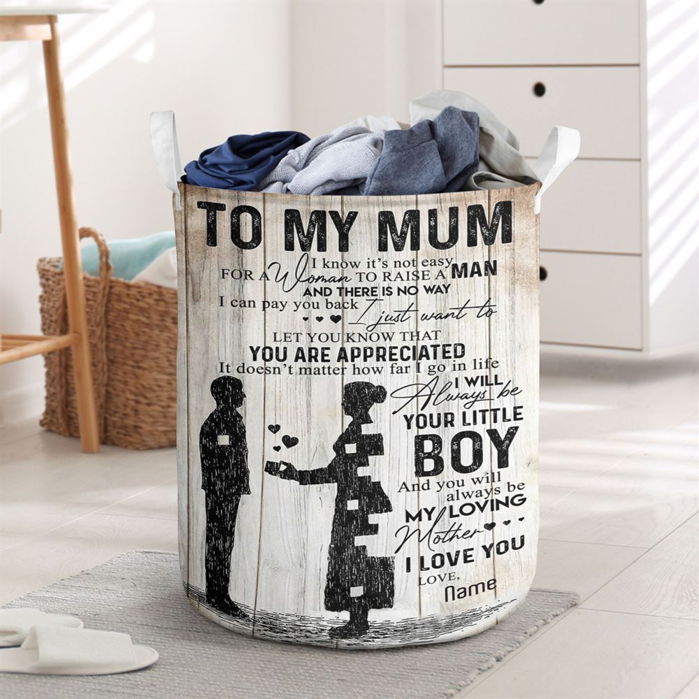 Mother's Day Laundry Basket, It'S Not Easy From Son To Mum Laundry Basket, Mother's Day Gift, Storage Basket For Mom
