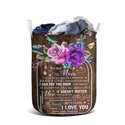 Mother's Day Laundry Basket, It's Not Easy For A Woman To Raise A Child Mother's Day Laundry Basket For Mom, Mother's Day Gift, Storage Basket For Mom