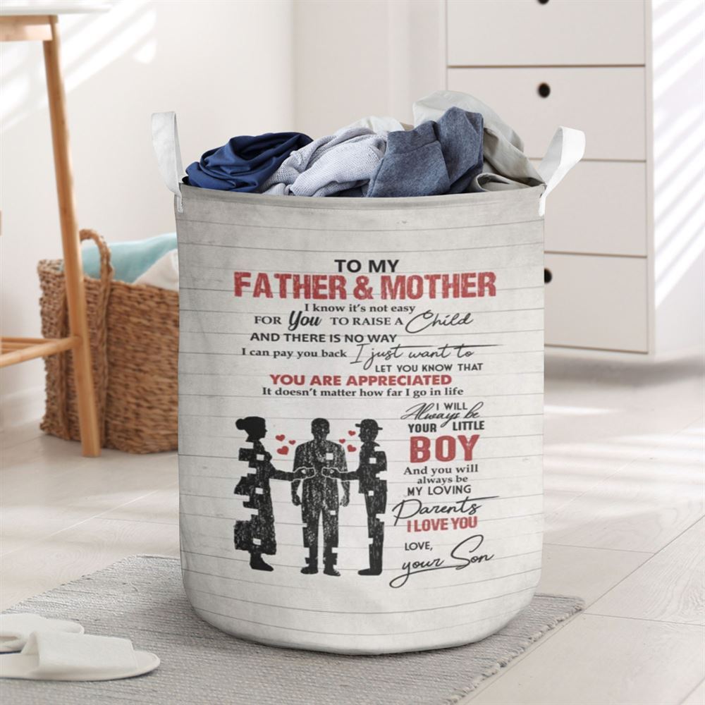 Mother's Day Laundry Basket, Laundry Basket Motivational To My Mother And Father, Mother's Day Gift, Storage Basket For Mom