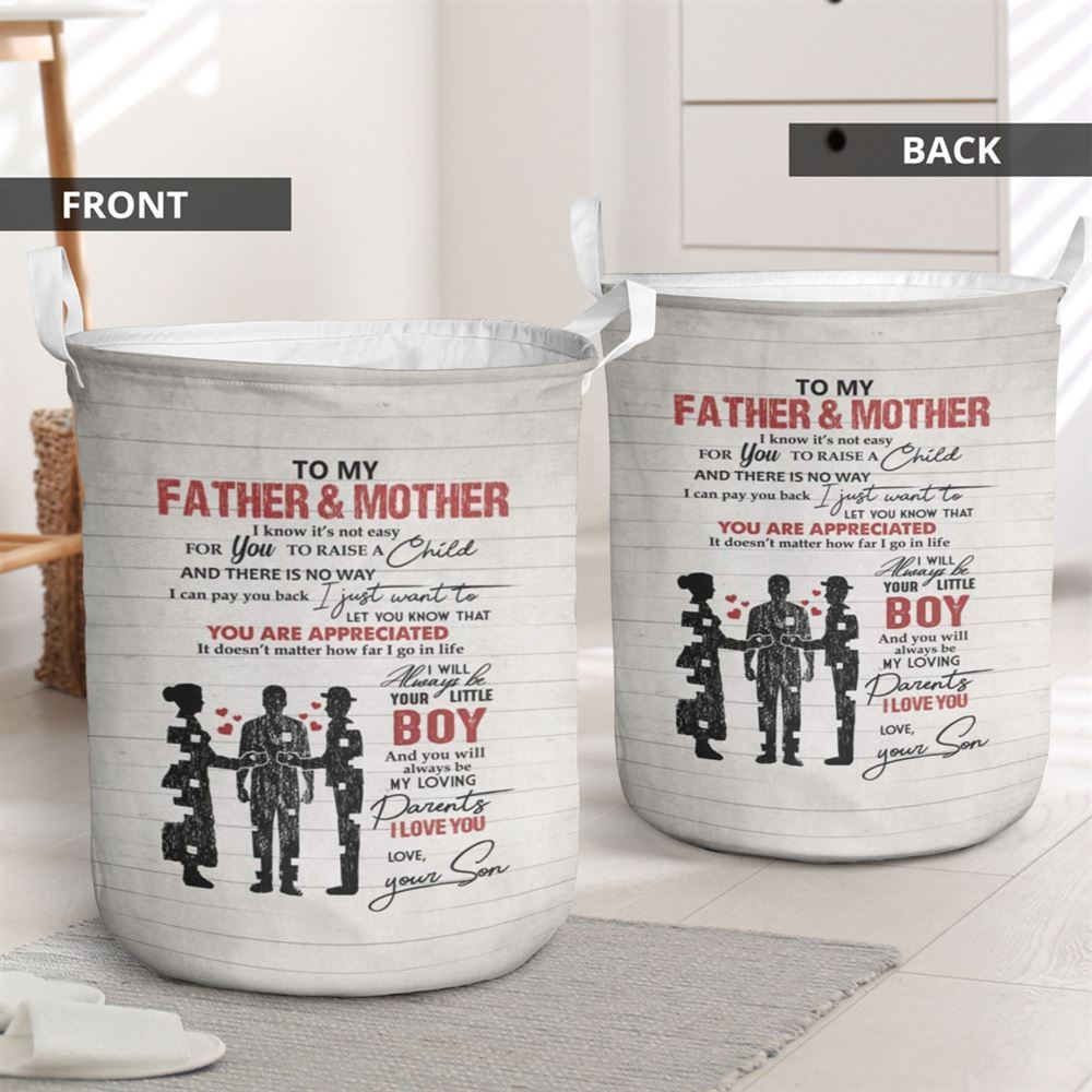 Mother's Day Laundry Basket, Laundry Basket Motivational To My Mother And Father, Mother's Day Gift, Storage Basket For Mom
