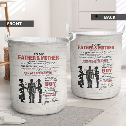 Mother's Day Laundry Basket, Laundry Basket Motivational To My Mother And Father, Mother's Day Gift, Storage Basket For Mom