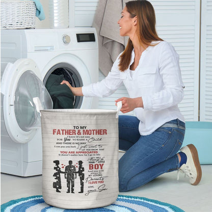 Mother's Day Laundry Basket, Laundry Basket Motivational To My Mother And Father, Mother's Day Gift, Storage Basket For Mom