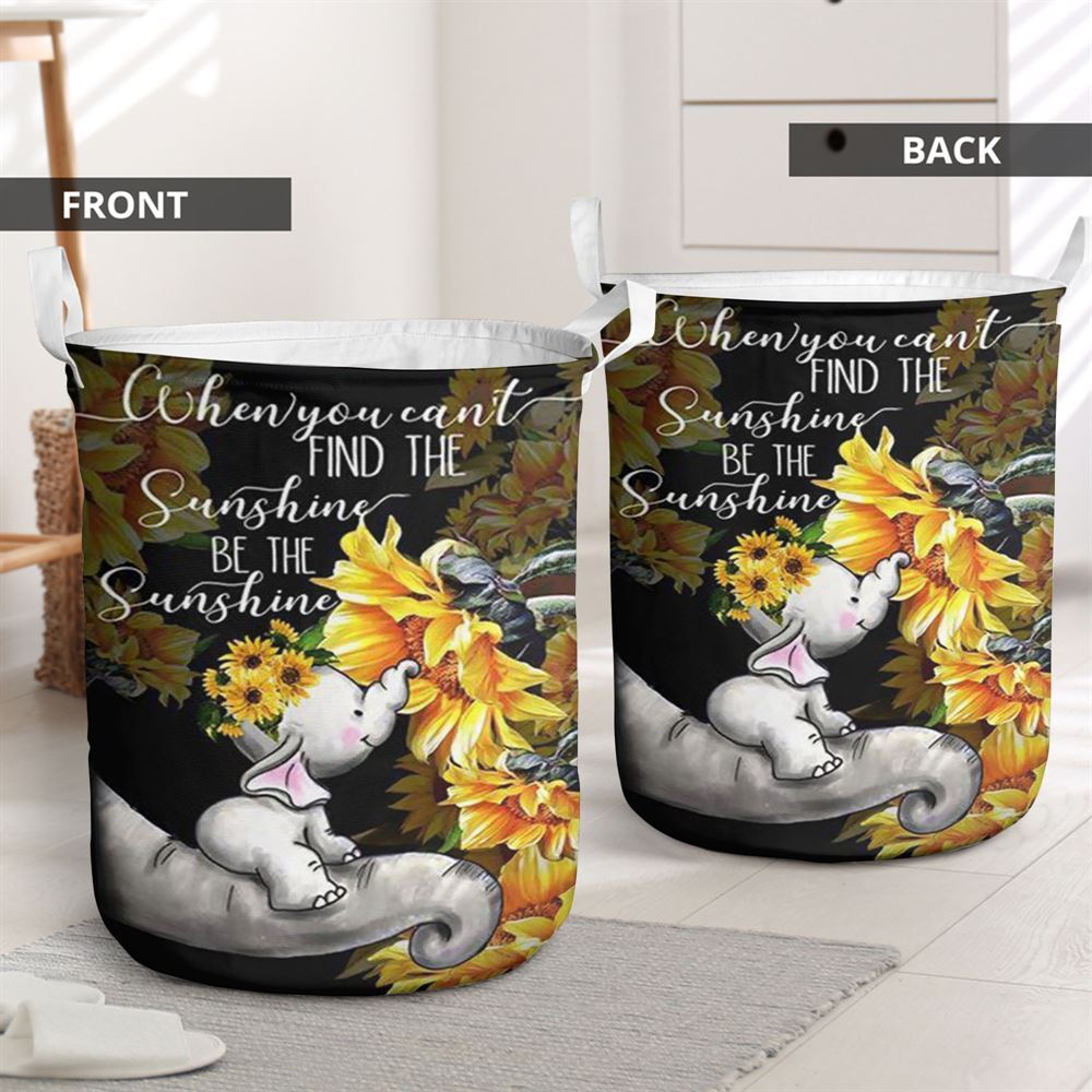Mother's Day Laundry Basket, Lh Elephant Laundry Basket Mom To Daughter Be The Sunshine, Mother's Day Gift, Storage Basket For Mom