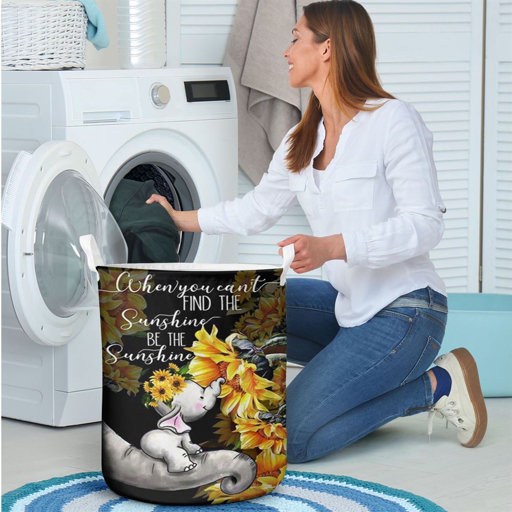 Mother's Day Laundry Basket, Lh Elephant Laundry Basket Mom To Daughter Be The Sunshine, Mother's Day Gift, Storage Basket For Mom