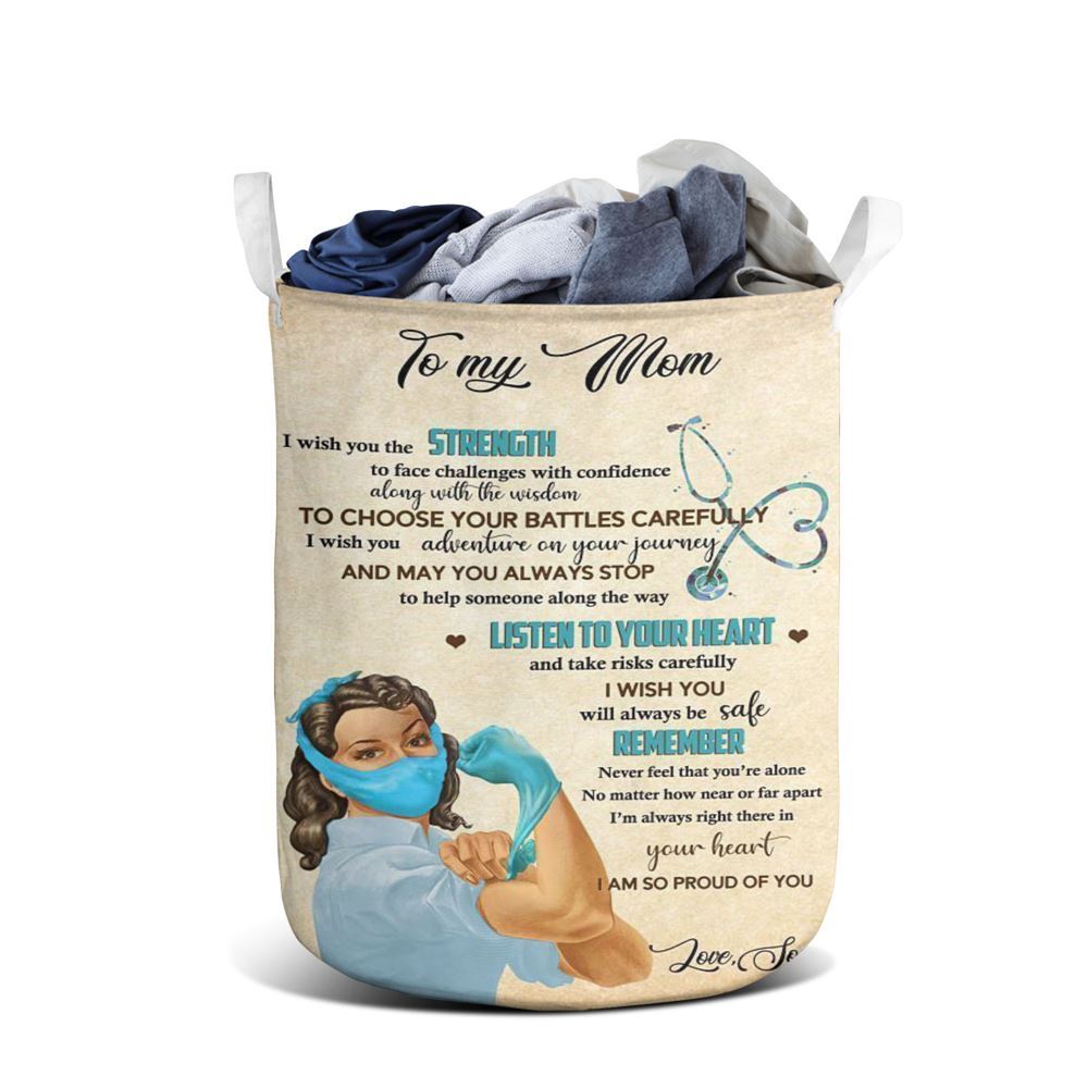 Mother's Day Laundry Basket, Listen To Your Heart Laundry Basket, Mother's Day Gift, Storage Basket For Mom