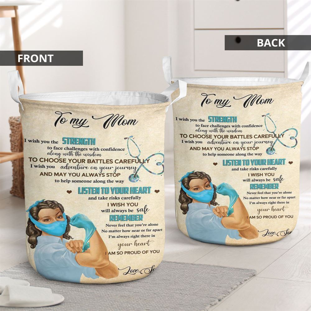 Mother's Day Laundry Basket, Listen To Your Heart Laundry Basket, Mother's Day Gift, Storage Basket For Mom