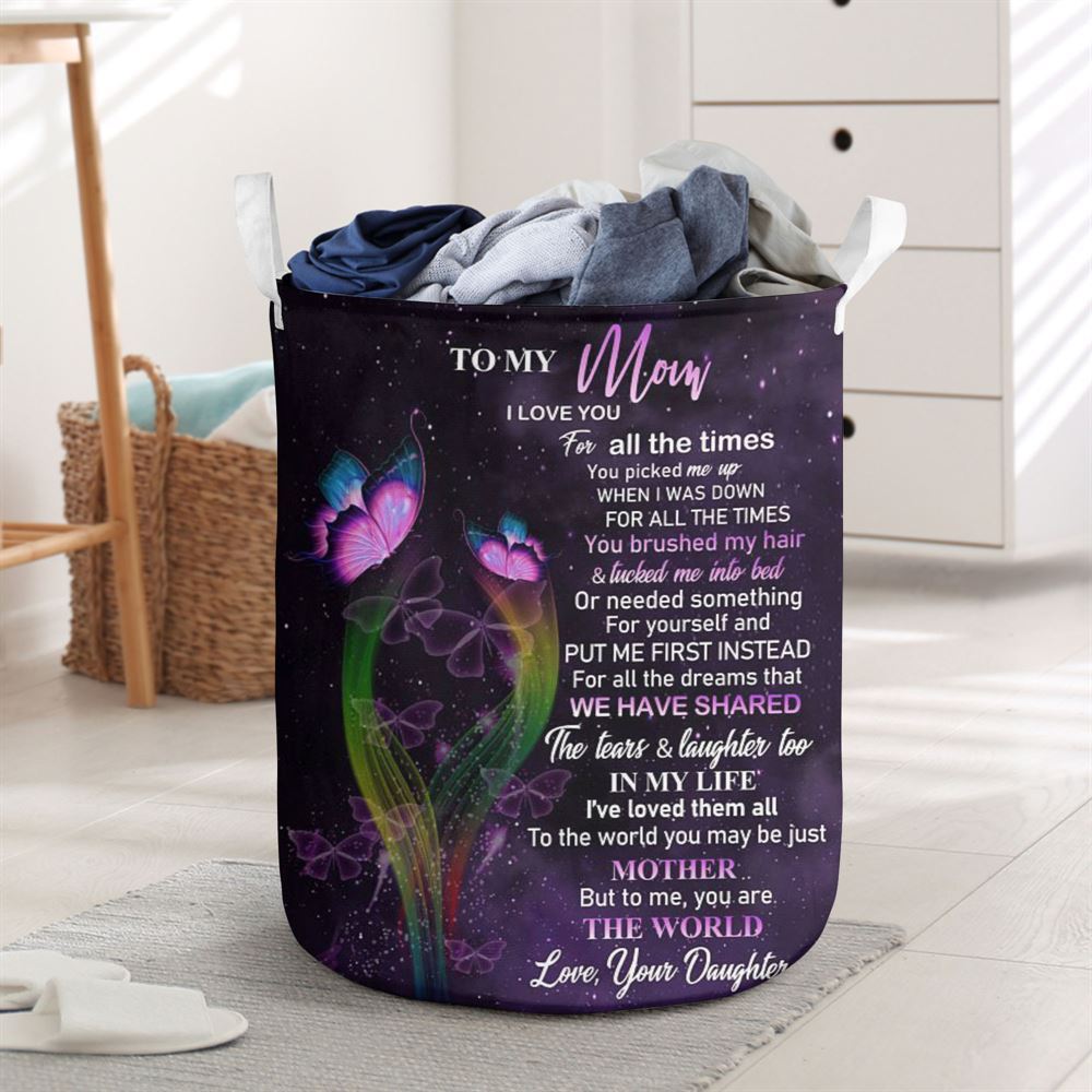 Mother's Day Laundry Basket, Love You For All The Times Laundry Basket, Mother's Day Gift, Storage Basket For Mom