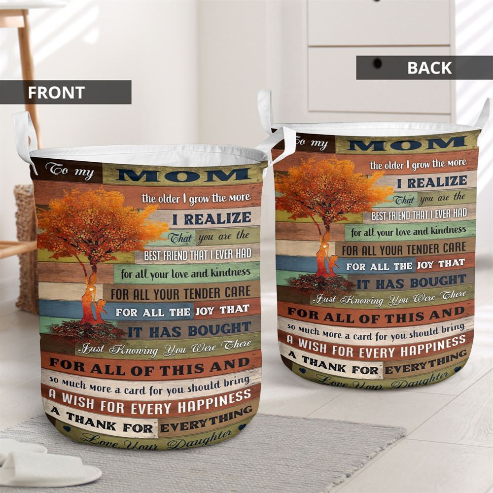 Mother's Day Laundry Basket, Mom Laundry Basket To My Mom Mother Day Gift Idea Laundry Basket, Mother's Day Gift, Storage Basket For Mom