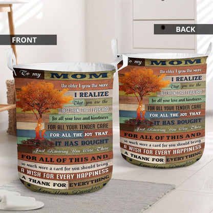 Mother's Day Laundry Basket, Mom Laundry Basket To My Mom Mother Day Gift Idea Laundry Basket, Mother's Day Gift, Storage Basket For Mom