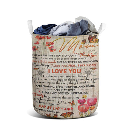 Mother's Day Laundry Basket, Mom, Thank You For Everything 1 Laundry Basket, Mother's Day Gift, Storage Basket For Mom