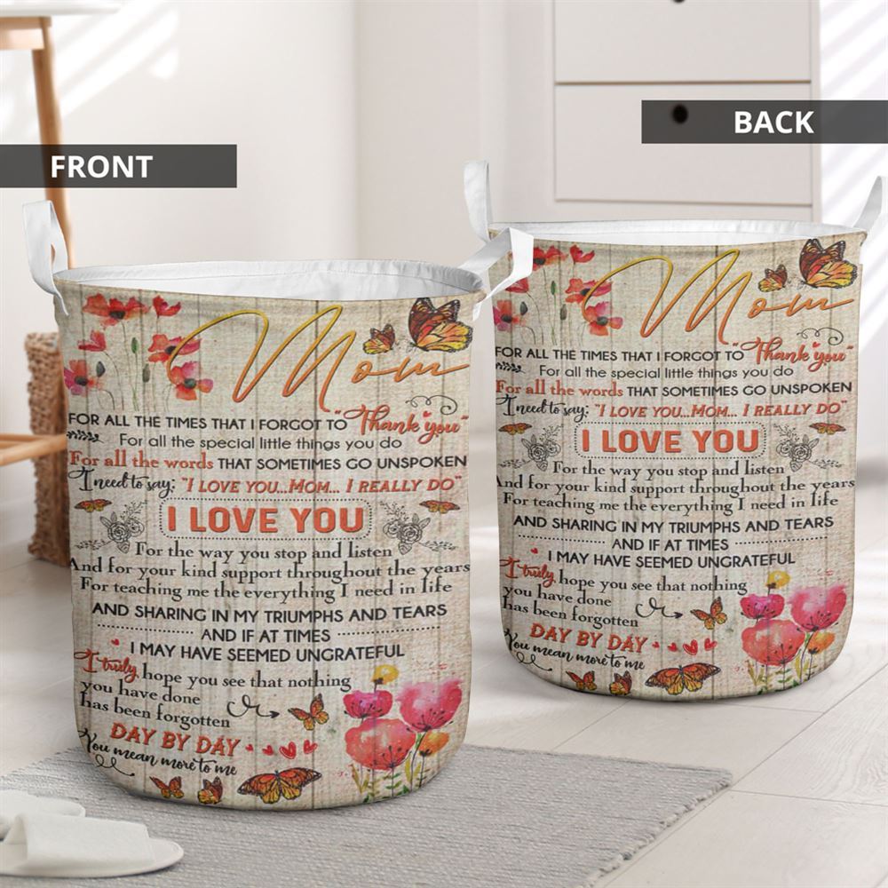 Mother's Day Laundry Basket, Mom, Thank You For Everything 1 Laundry Basket, Mother's Day Gift, Storage Basket For Mom