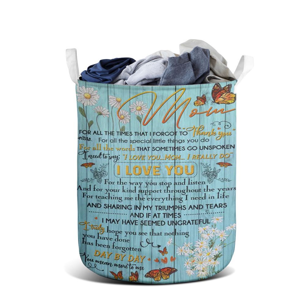 Mother's Day Laundry Basket, Mom, Thank You For Everything Laundry Basket, Mother's Day Gift, Storage Basket For Mom