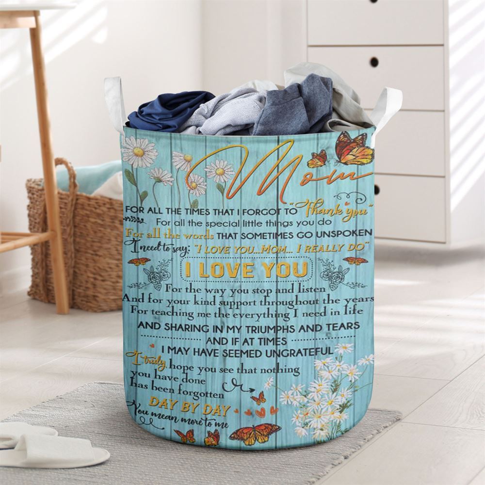 Mother's Day Laundry Basket, Mom, Thank You For Everything Laundry Basket, Mother's Day Gift, Storage Basket For Mom