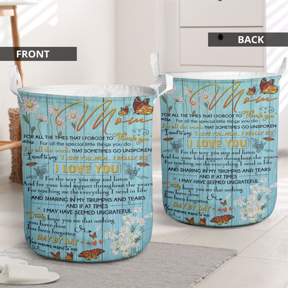 Mother's Day Laundry Basket, Mom, Thank You For Everything Laundry Basket, Mother's Day Gift, Storage Basket For Mom