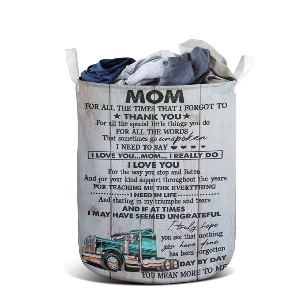 Mother's Day Laundry Basket, Mom, Thank You For Everything Truck Laundry Basket, Mother's Day Gift, Storage Basket For Mom