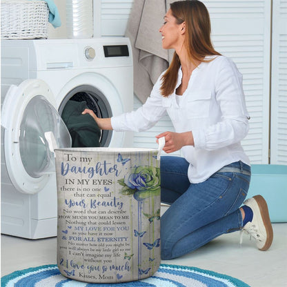 Mother's Day Laundry Basket, Mom To Daughter - I Love You So Much Laundry Basket, Mother's Day Gift, Storage Basket For Mom