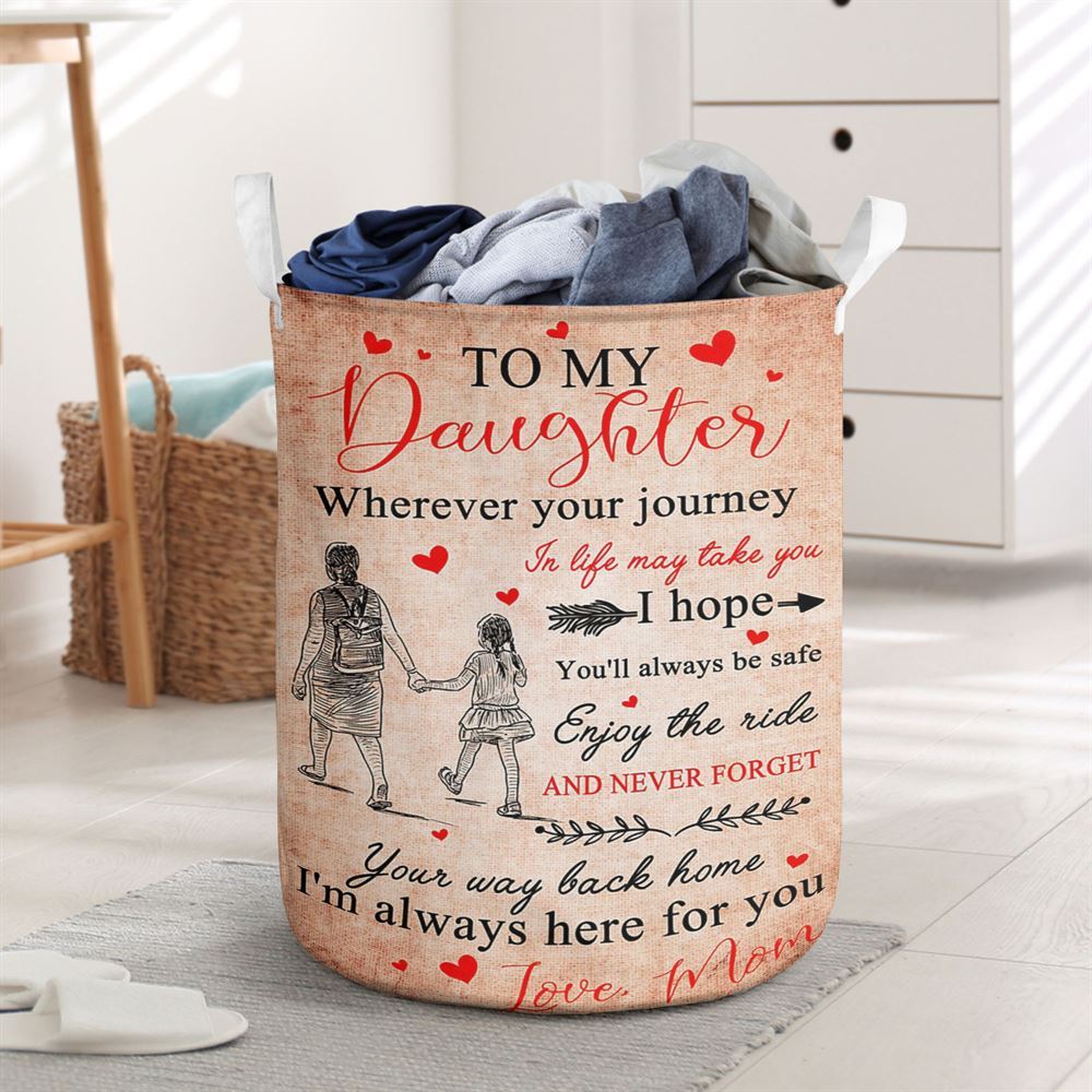 Mother's Day Laundry Basket, Mom To Daughter - I'M Always Here For You Vertical Laundry Basket, Mother's Day Gift, Storage Basket For Mom