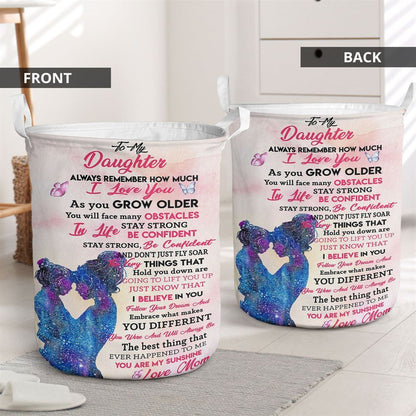 Mother's Day Laundry Basket, Mom To Daughter - You Are My Sunshine Vertical Laundry Basket, Mother's Day Gift, Storage Basket For Mom