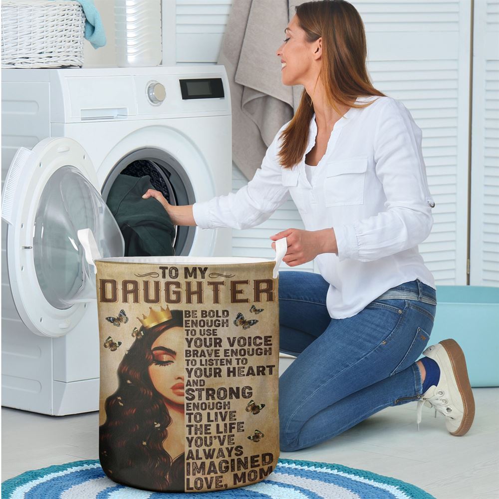 Mother's Day Laundry Basket, Mom To Daughter Laundry Basket, Mother's Day Gift, Storage Basket For Mom