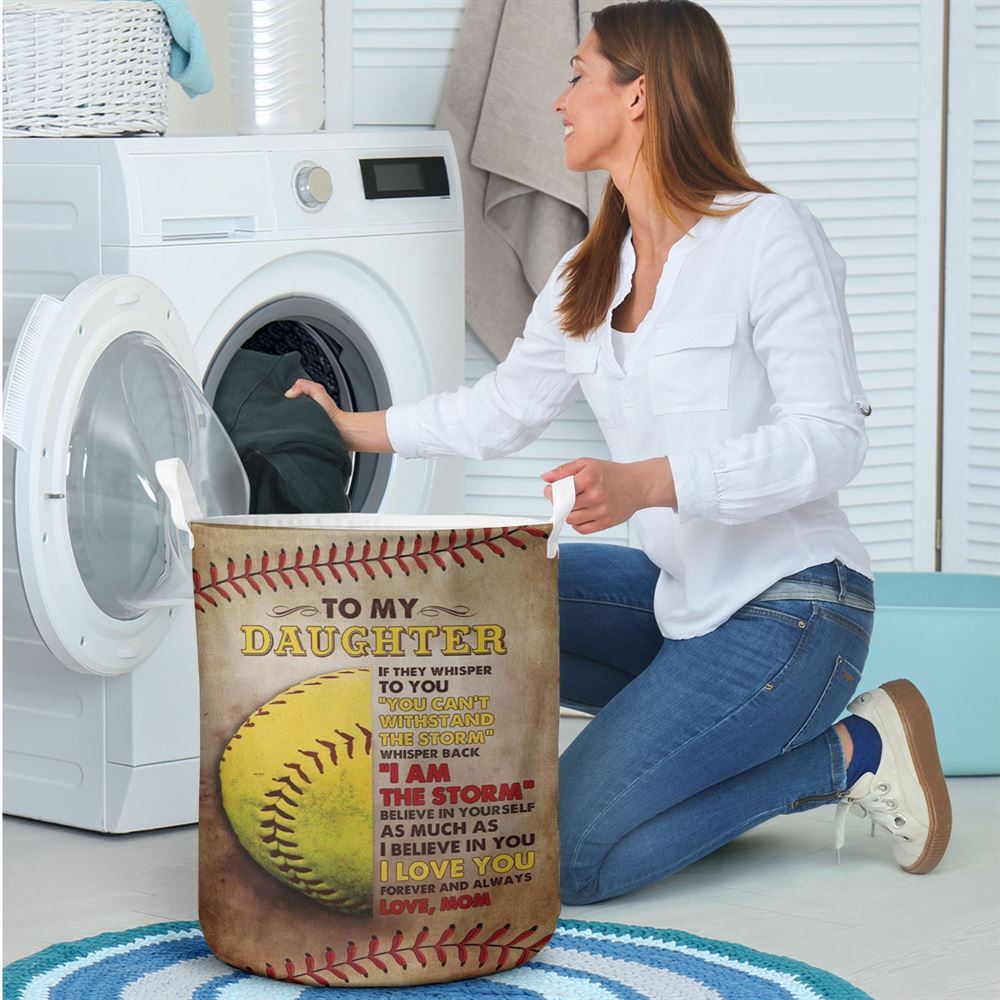 Mother's Day Laundry Basket, Mom To Daughter, Youre The Storm Laundry Basket, Mother's Day Gift, Storage Basket For Mom