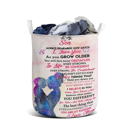 Mother's Day Laundry Basket, Mom To Son - You Are My Sunshine Vertical Laundry Basket, Mother's Day Gift, Storage Basket For Mom