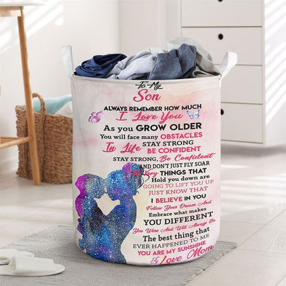 Mother's Day Laundry Basket, Mom To Son - You Are My Sunshine Vertical Laundry Basket, Mother's Day Gift, Storage Basket For Mom