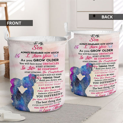 Mother's Day Laundry Basket, Mom To Son - You Are My Sunshine Vertical Laundry Basket, Mother's Day Gift, Storage Basket For Mom