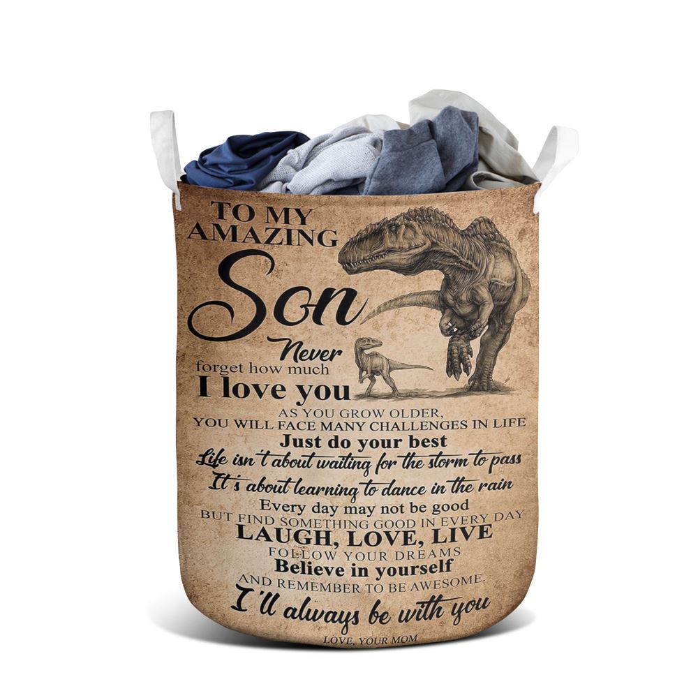 Mother's Day Laundry Basket, Mom To Son Never Forgot How Much I Love You Laundry Basket, Mother's Day Gift, Storage Basket For Mom