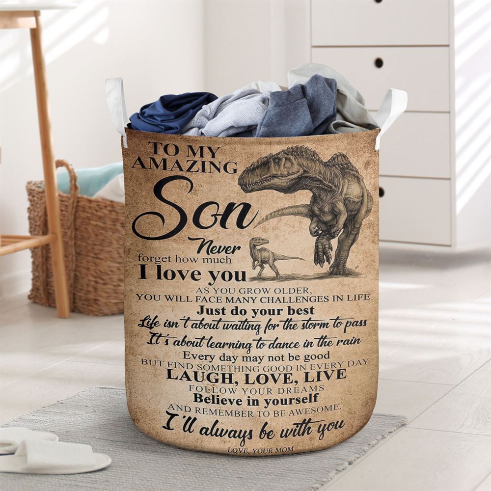 Mother's Day Laundry Basket, Mom To Son Never Forgot How Much I Love You Laundry Basket, Mother's Day Gift, Storage Basket For Mom