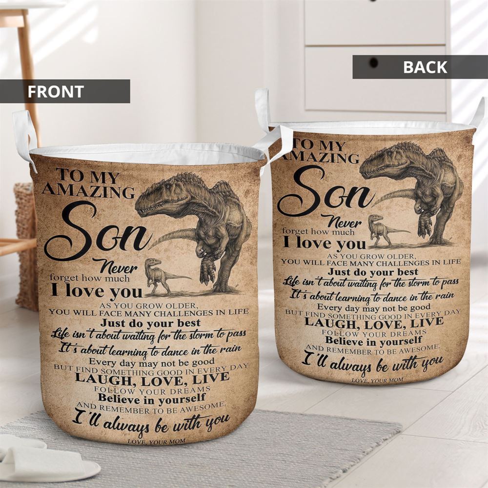 Mother's Day Laundry Basket, Mom To Son Never Forgot How Much I Love You Laundry Basket, Mother's Day Gift, Storage Basket For Mom