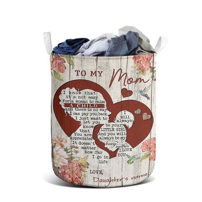 Mother's Day Laundry Basket, Mother I Know That Its Not Easy Personalized Laundry Basket, Mother's Day Gift, Storage Basket For Mom