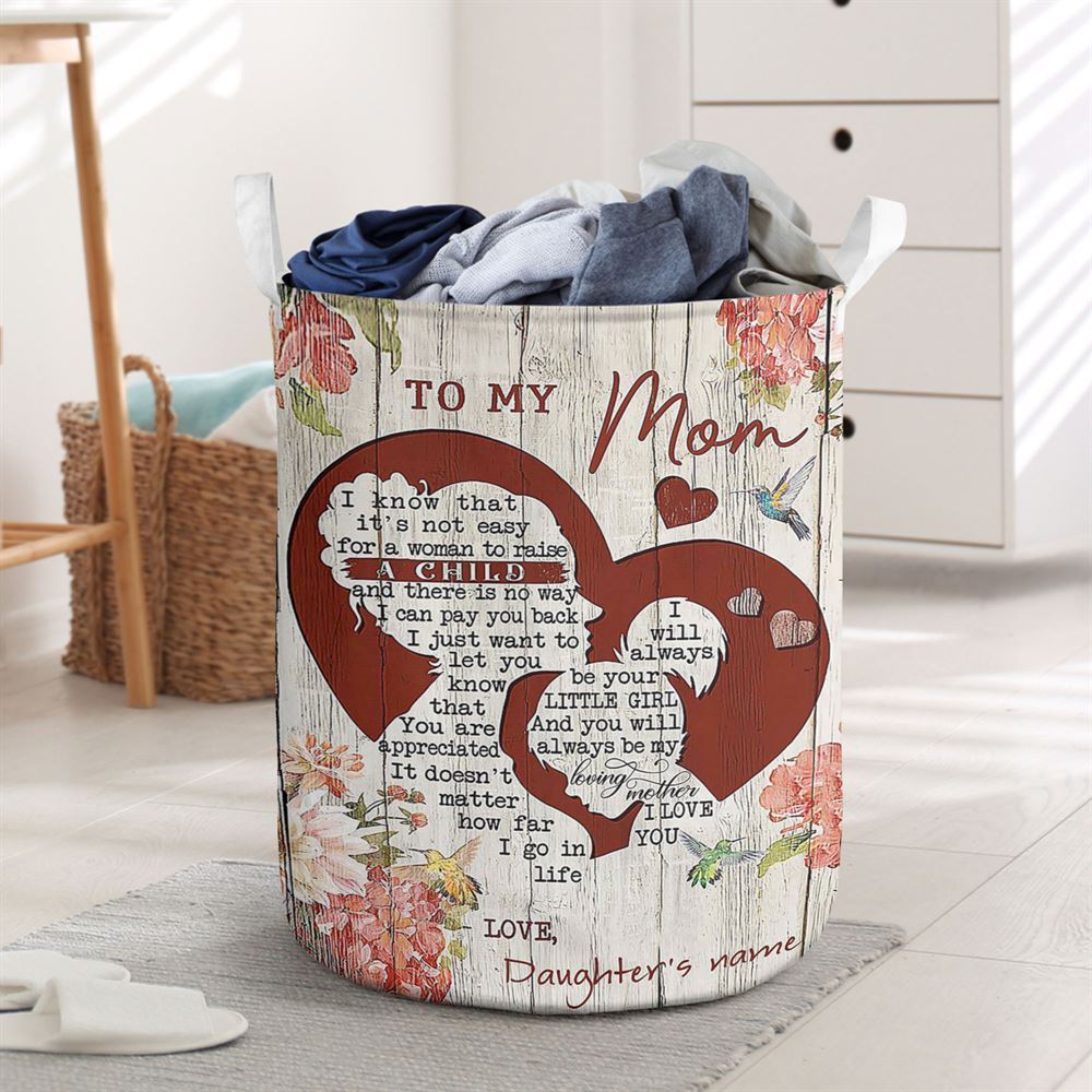 Mother's Day Laundry Basket, Mother I Know That Its Not Easy Personalized Laundry Basket, Mother's Day Gift, Storage Basket For Mom