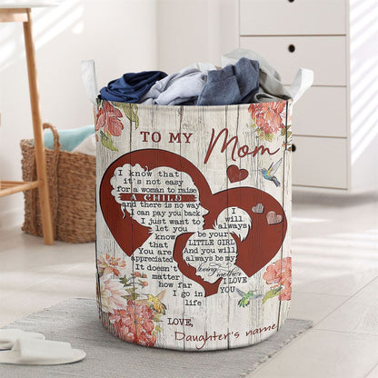 Mother's Day Laundry Basket, Mother I Know That Its Not Easy Personalized Laundry Basket, Mother's Day Gift, Storage Basket For Mom