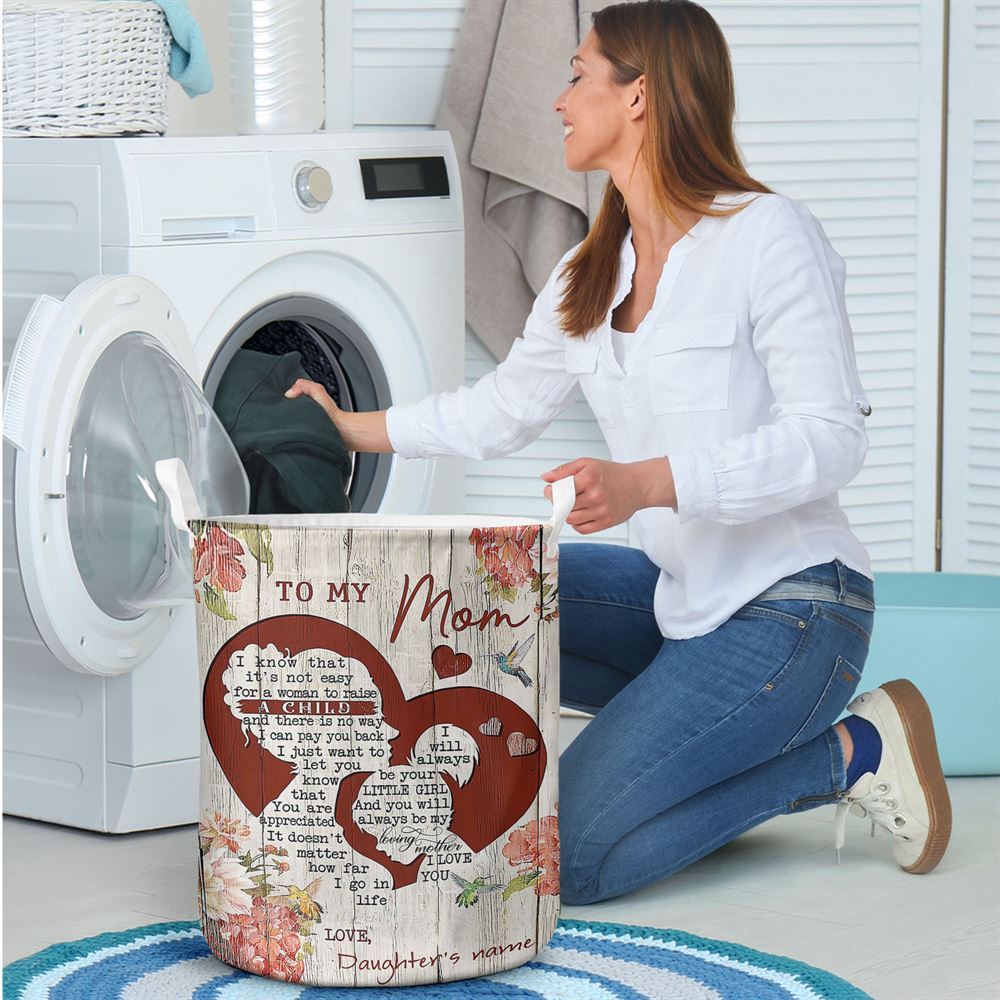 Mother's Day Laundry Basket, Mother I Know That Its Not Easy Personalized Laundry Basket, Mother's Day Gift, Storage Basket For Mom