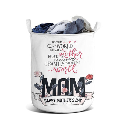 Mother's Day Laundry Basket, Mother Is The World Happy Mother's Day Special Gifts Vertical Laundry Basket, Mother's Day Gift, Storage Basket For Mom