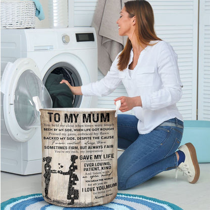 Mother's Day Laundry Basket, Mum You Held Me Close From Daughter Laundry Basket, Mother's Day Gift, Storage Basket For Mom