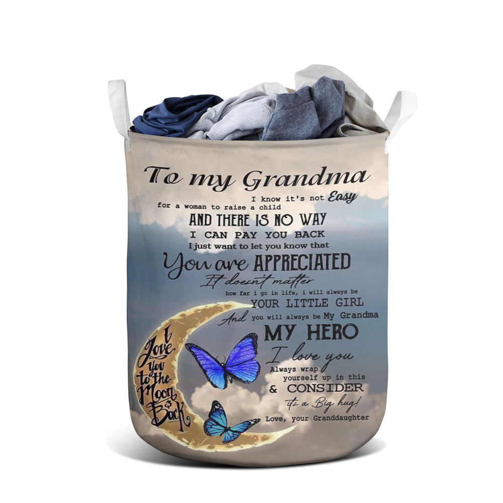 Mother's Day Laundry Basket, My Grandma My Hero Laundry Basket, Mother's Day Gift, Storage Basket For Mom
