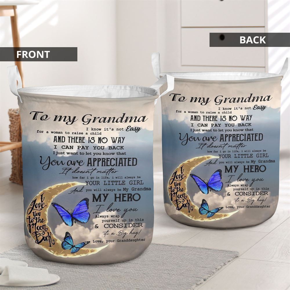 Mother's Day Laundry Basket, My Grandma My Hero Laundry Basket, Mother's Day Gift, Storage Basket For Mom