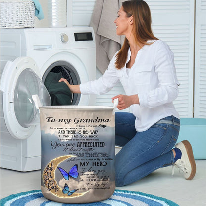 Mother's Day Laundry Basket, My Grandma My Hero Laundry Basket, Mother's Day Gift, Storage Basket For Mom
