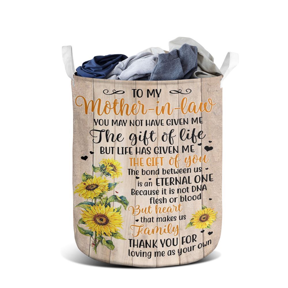 Mother's Day Laundry Basket, My Mother-In-Law Laundry Basket, Mother's Day Gift, Storage Basket For Mom