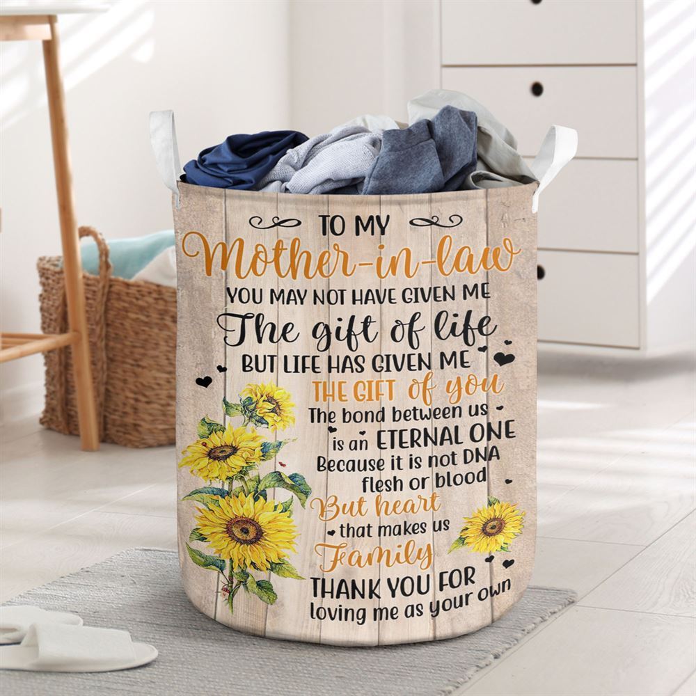 Mother's Day Laundry Basket, My Mother-In-Law Laundry Basket, Mother's Day Gift, Storage Basket For Mom