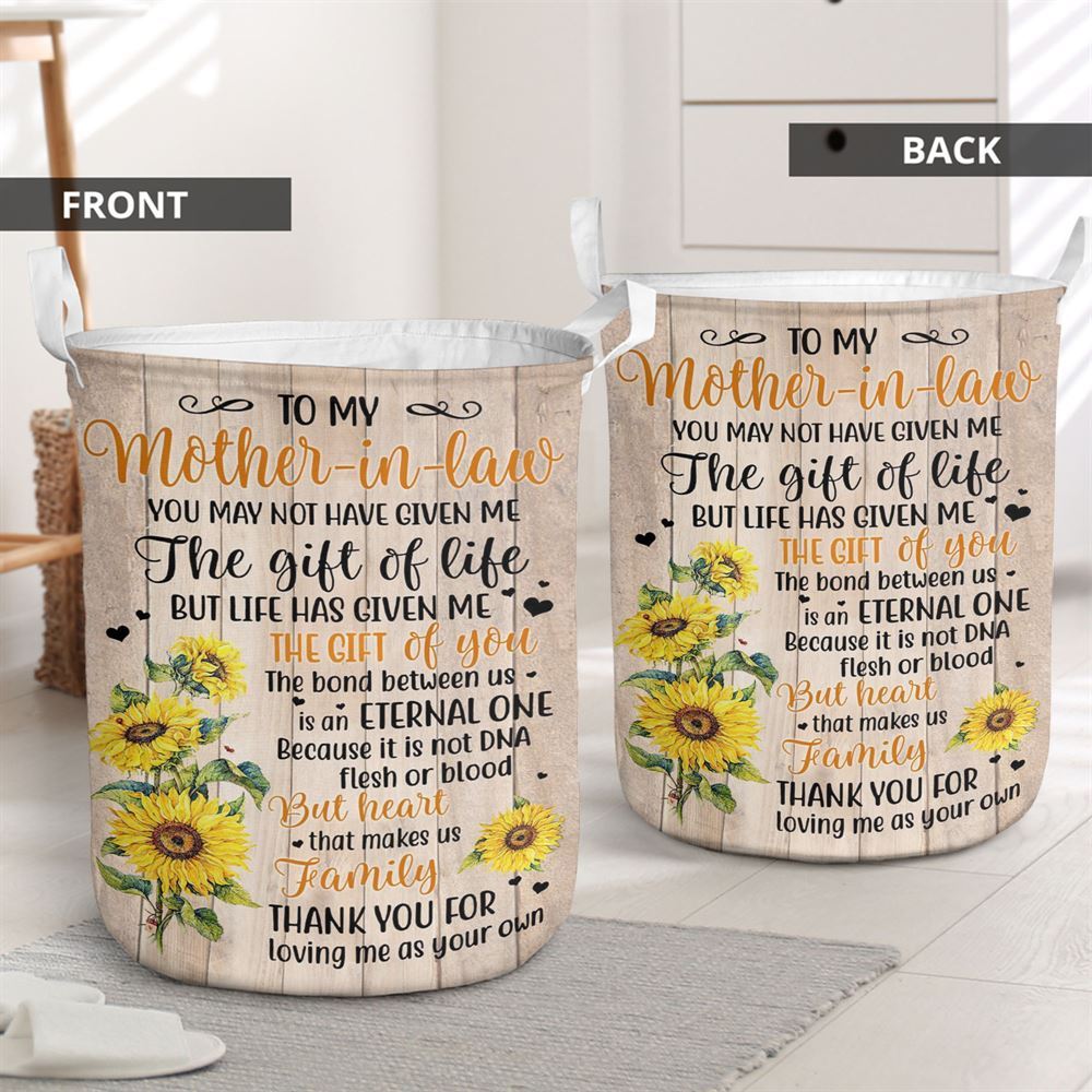 Mother's Day Laundry Basket, My Mother-In-Law Laundry Basket, Mother's Day Gift, Storage Basket For Mom