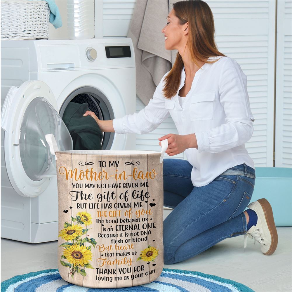 Mother's Day Laundry Basket, My Mother-In-Law Laundry Basket, Mother's Day Gift, Storage Basket For Mom