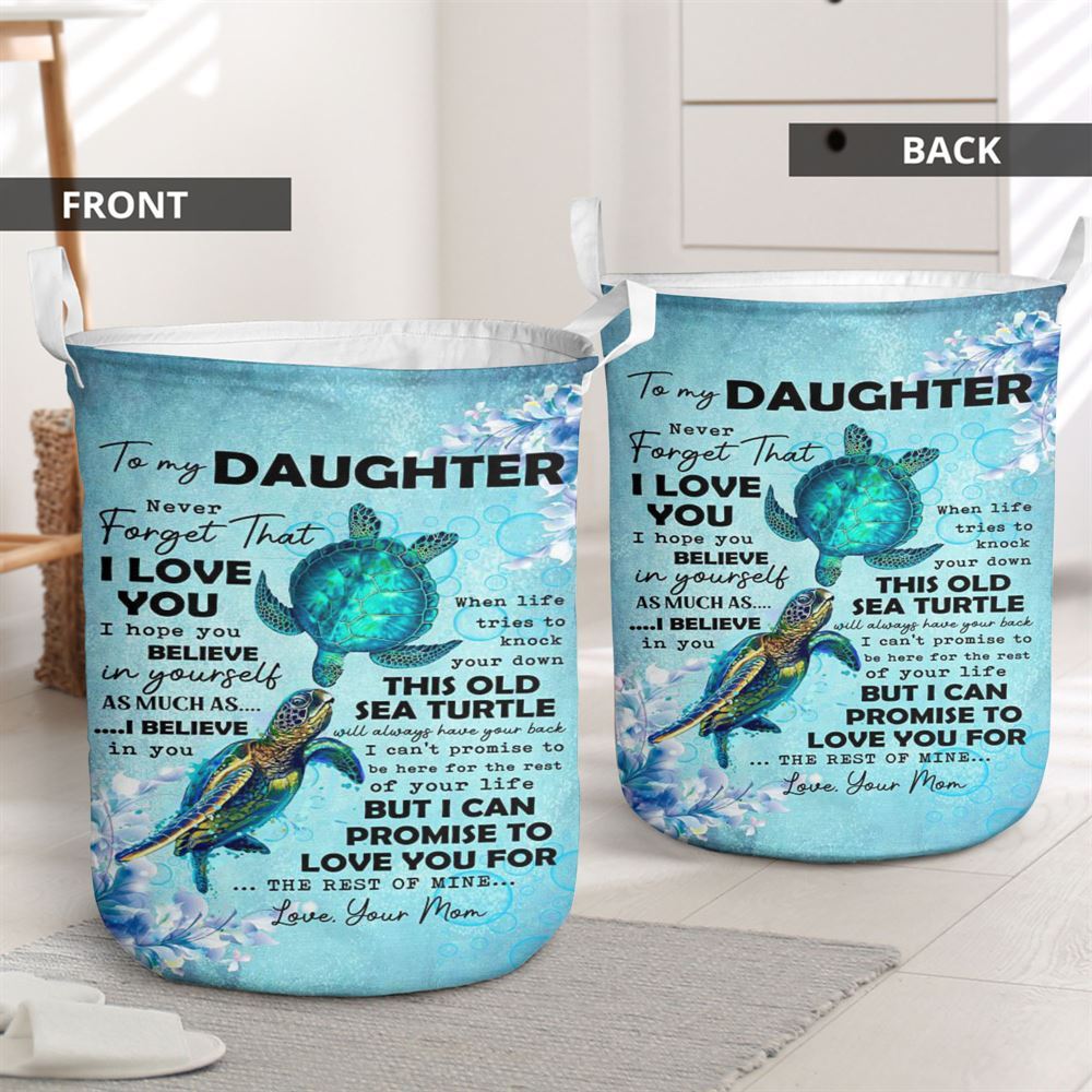 Mother's Day Laundry Basket, Never Forget That I Love You Mom To Daughter Laundry Basket, Mother's Day Gift, Storage Basket For Mom