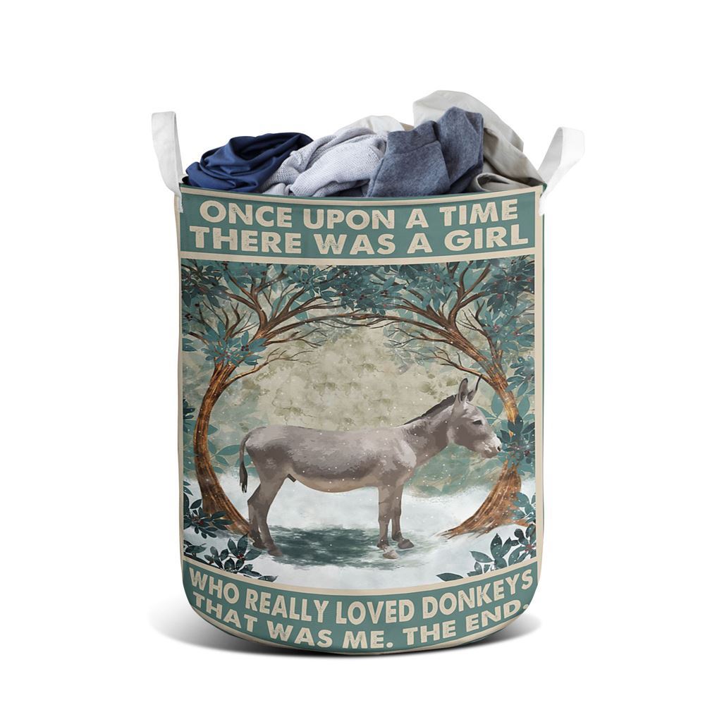 Mother's Day Laundry Basket, Once Upon A Time There Was A Girl Who Really Loved Donkey Laundry Basket, Mother's Day Gift, Storage Basket For Mom