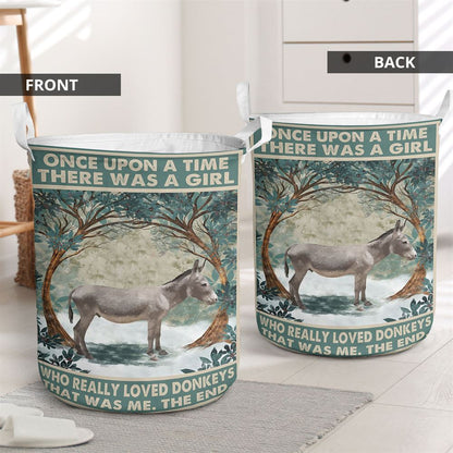 Mother's Day Laundry Basket, Once Upon A Time There Was A Girl Who Really Loved Donkey Laundry Basket, Mother's Day Gift, Storage Basket For Mom